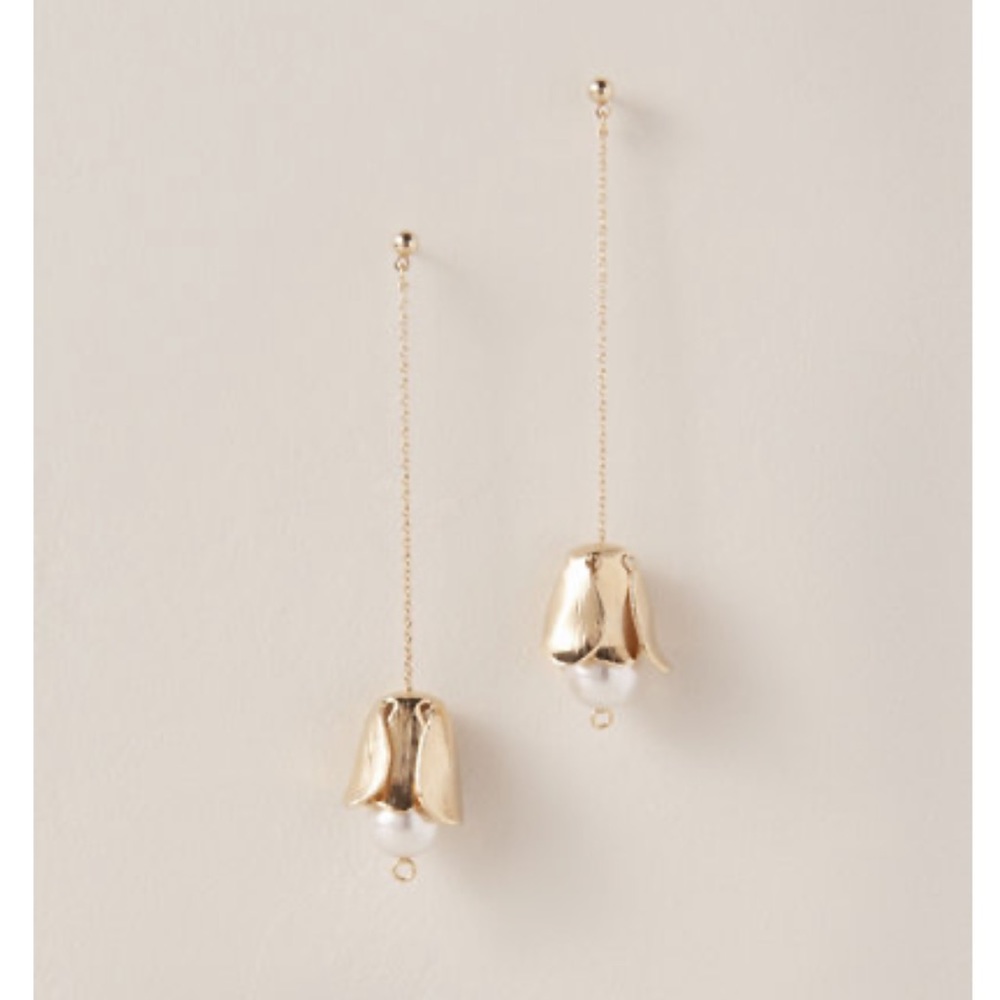 BHLDN Cloverpost Pearl Posy Earrings